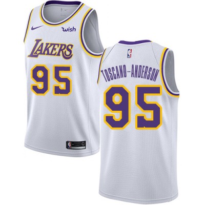 Nike Los Angeles Lakers #95 Juan Toscano-Anderson White Youth NBA Swingman Association Edition Jersey